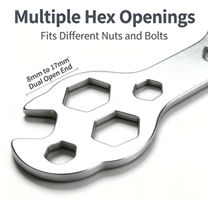 Multi-Function Industrial Chrome High Carbon Steel <b>Bike</b> Wrench 8-17mm 80 Lb-ft Bicycle Repair Tool for Mountain <b>Bike</b> Screw - Product Image 3