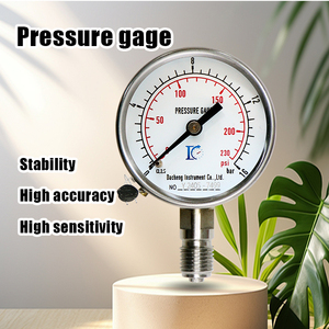 Factory Outlet <strong>4</strong>-Inch NPT1/<strong>4</strong> Thread Connection 304SS Hydraulic Stainless Steel Bourdon Tube <strong>Pressure</strong> <strong>Gauges</strong> - Product Image 5