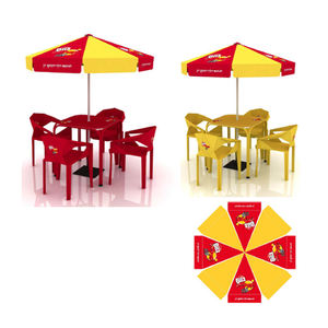 ชุดร่มและเก้าอี้ในสวนกลางแจ้งทุกสภาพอากาศที่ทันสมัยหลังคาป้องกันรังสียูวีขนาด4*4ม. พับได้แบบพกพาสำหรับใช้งาน - Product Image 4