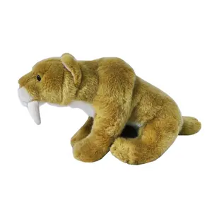 Brown saber-toothed tigers plush toys/custom plush toys/toy plush