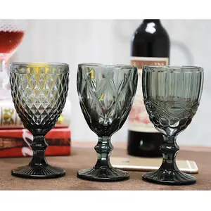 Verre à Champagne vintage classique imprimé, gobelet à vin rouge, Design diamant classique