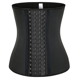 Corsé <span class=keywords><strong>reductor</strong></span> de barriga de cuero de talla grande para mujer, entrenador de cintura de cuerpo corto con gancho, venta al por mayor - Product Image 1