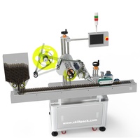Etiquetadora automática horizontal de bálsamo labial de alta velocidad para tubos y viales de papel