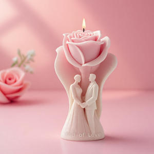 Rose Vow cero <span class=keywords><strong>stampi</strong></span> regalo di san valentino di nozze fragrante pietra candela stampo in Silicone <span class=keywords><strong>per</strong></span> aromaterapia decorazioni regalo - Product Image 2