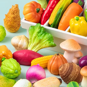 Maison de poupée décor à la maison dessin animé artisanat artificiel Miniature résine fruits et légumes vert enfants <span class=keywords><strong>cuisine</strong></span> nourriture jouets éducatifs - Product Image 1