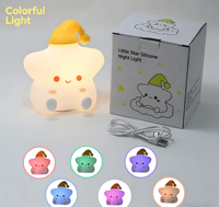 Veilleuse en silicone souple à commande tactile, rechargeable par USB, 7 couleurs changeantes, pour chambre d'enfant et crèche, idéale pour l'allaitement - Meilleure vente