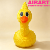 Marionnette gonflable en peluche de canard, personnage de canard gonflable rose personnalisé pour défilé de rue, spectacle, décoration d'événement