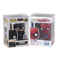 Cube Acetaat Funko Pop Protectors Transparante Huisdier Speelgoed Verpakking Crytal Clear Pvc Verpakking Dozen Met Auto Lock Bodem
