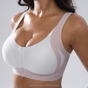 <span class=keywords><strong>Sujetador</strong></span> Deportivo Suave con Cierre Frontal Personalizado OEM, Sin Costuras, Ropa Deportiva Activa con Soporte Medio para Yoga y Running, Bralette para Mujer - Product Image 4