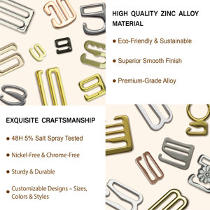 Không có Niken và Crôm kim loại phụ kiện nhẫn 8 điều chỉnh 9 móc cho đồ lót sexy ăn mặc đồ lót beachwear - Product Image 3