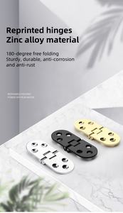 Charnière de porte de <span class=keywords><strong>table</strong></span> pliante moderne en acier inoxydable Charnière de meubles en alliage de zinc à rabat pivotant à 110 degrés Meubles de 35mm - Product Image 6