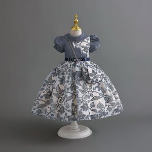 AM160 vêtements pour adolescentes robe en satin de qualité la <span class=keywords><strong>plus</strong></span> belle robe de soirée pour filles à fleurs vente en gros - Product Image 3