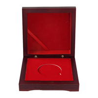 Boîte de présentation et de rangement pour pièces commémoratives personnalisées en métal, couleur or plaqué, logo personnalisé