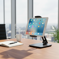 Support en aluminium à rotation de 360 degrés pour smartphone et tablette 4-14 pouces de hauteur réglable utilisation du lit de bureau à domicile 4-14 pouces utilisation de bureau