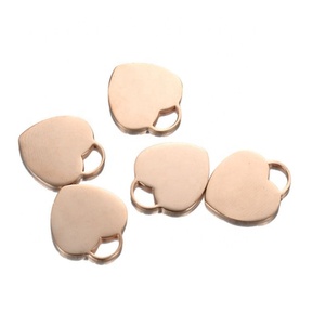 <span class=keywords><strong>Collana</strong></span> con Ciondolo a Forma di Cuore Personalizzabile per Bambini Unisex in Acciaio Inox Placcato Oro/Oro Rosa/Oro 18k - Product Image 4