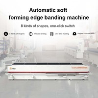 Machine à profiler les bords pour le traitement des panneaux de formes spéciales, avec profil en bec de canard à arc complet