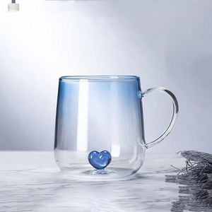 Popolare Tazza in <span class=keywords><strong>Vetro</strong></span> Borosilicato Colorato da 400ml con Manico a Forma <span class=keywords><strong>di</strong></span> Cuore, Fatta a Mano, Lavabile in Lavastoviglie e Adatta al Microonde - Product Image 3