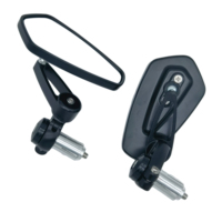 ABYDMOTO Chasing Light Nouveaux rétroviseurs de moto en aluminium noir réglables multi-angles gauche/droite avec boîte incluse