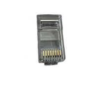 Connecteur modulaire RJ45 mâle UTP transparent Cat6 8P8C en cuivre pour télécommunications réseau PC