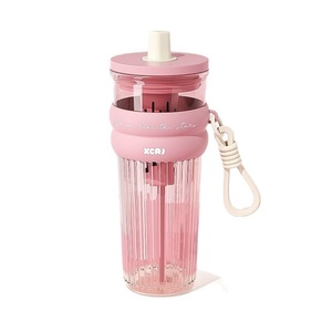 Vendita calda di grande capacità estiva tazza di acqua all'aperto di alta bellezza studente femminile ufficio teiera paglia gelato bicchieri di plastica - Product Image 6