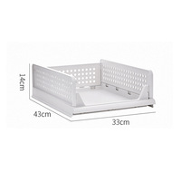 GREENSIDE Étagère de rangement Étagère de rangement pour garde-robe Panier de rangement Cloison superposée Organisateur de garde-robe empilable de type tiroir