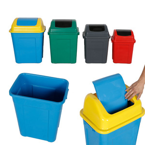 Manufacturer sells swing-top <b>plastic</b> trash cans, outdoor square storage <b>bins</b>, 80L size, and various other specifications. - Product Image 4