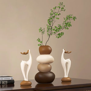 Scultura di Cervo di Lusso per Arredamento Casa, Accessori per Soggiorno, Ornamento di Alce in Resina, Regalo Artigianale - Product Image 1