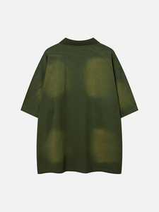 Camiseta Oversize Vintage de Algodón 100% Pesado, Tejido Ecológico, Lavado Ácido Desgastado, para Hombre, con Logotipo Personalizado, Estilo Urbano - Product Image 4