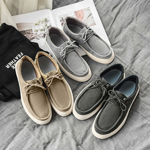 Chaussures de sport décontractées tendance pour hommes, personnalisables en gros, style marche, mocassins plats en toile, chaussures confortables - Product Image 2