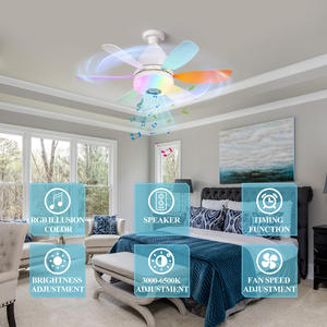Ventilador de Techo LED RGB con Música, Bombilla Giratoria de 360°, Iluminación Regulable, Control Remoto, E27, Ventilador de Techo con Luz, Decoración Inteligente para el Hogar - Product Image 2