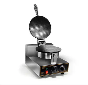 Electric Waffle Baker Baking Ice Cream Cone Machine/CE Certificate Round Plate Waffle Baking Ice Cream Cone Machine