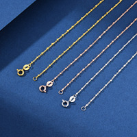 Vente en gros de chaîne de câble italienne en argent sterling 925 de 1mm collier de confinement de perles carrées de 2mm pierre principale de haute qualité et de perles