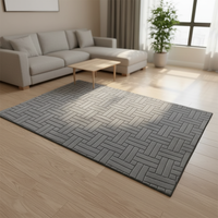 Tapis moderne en cachemire tufté jacquard à poils ras, antidérapant, couleur personnalisable, épaisseur 5 mm, lavable en machine pour salon et chambre à coucher