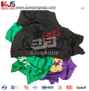 ترايبوز الصناعية ألوان داكنة مختلطة مطبوعة قطن تي شيرت الخرق القطن المعاد تدويره مسح الخرق التنظيف - Product Image 5