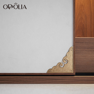 Juego de <span class=keywords><strong>Cocina</strong></span> OPPOLIA en Madera Maciza con Acabado UV Blanco y Marrón, Iluminación LED, Encimera de Cuarzo y Gabinetes de Madera Contrachapada - Product Image 5