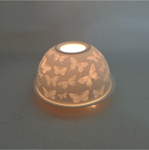 Décor à la maison parfum bougeoirs de noël personnalisé photophore bougeoir en céramique porcelaine bol forme bougeoir - Product Image 3