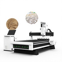 Machine de gravure CNC ATC 1325 avec changeur d'outils automatique pour la découpe de panneaux de porte d'armoire en bois