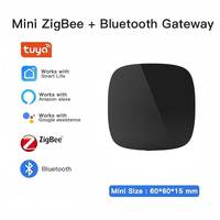 Tuya Mini Smart Hub Gateway 3 en 1 Multiple Mesh BLE Zigbee 3,0 Forma cuadrada montada en la pared para Smart Home HVAC Systems Control