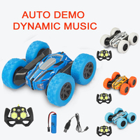 Voitures télécommandées 2,4 GHz, voiture de cascade, jouet musical, retournements double face, rotation à 360 degrés, véhicules télécommandés, jouets, chargeur, cadeau pour enfants