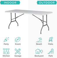 Tables de tréteau de haute qualité de 6ft/183*76*74cm avec la jambe pliante pour des événements extérieurs d'intérieur