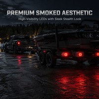 Kit complet de feux de remorque LED 12V avec faisceau de câblage, feux stop, clignotants et arrière étanches et submersibles pour camion utilitaire et camping-car