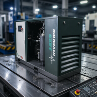 Compresseur d'air rotatif à vis VSD KAISHAN 15KW/22KW, moteur lubrifié, faible bruit, refroidissement par air, fabricant chinois