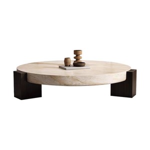 <strong>Small</strong> Apartment Living Room Modern Home Wabi-Sabi Style Luxury Durable Nordic <strong>Coffee</strong> <strong>Table</strong> with Tunnel Stone Light - Product Image 5