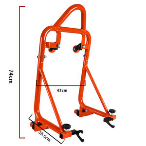 Cavalletto Regolabile per Moto con Ruote Universali, Supporto per Riparazione Ruota Posteriore - Product Image 2