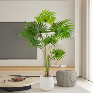 Topiaire décoratif en plastique écologique de haute qualité, couleur naturelle, bananier vert, bonsaï artificiel, 30 cm, longue durée - Product Image 2