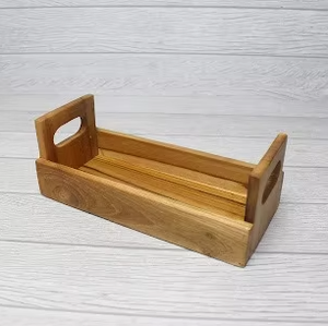 Plateau de service et plateau à pain en bois de teck, élégant, pour le pain, les collations, les apéritifs et les repas, décoration durable - Product Image 3