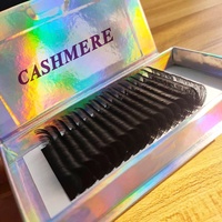 Cils volumineux en cachemire 5-25mm, longueur 0.03mm, Extensions de cils noirs doux et mats, cils naturels duveteux en cachemire
