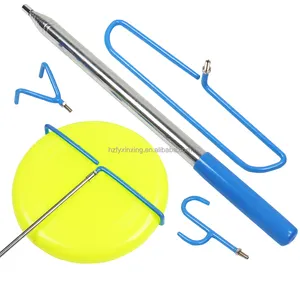 Xinxing Disc Golf Pole Retriever with 16 feet Stainless Steel Telescopic Handle 3 Pick