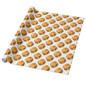 कस्टम सैंडविच लपेटें कागज फास्ट फूड पैकेजिंग तेल-सबूत मोम पेपर खाद्य आवरण के लिए कागज