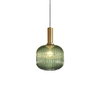 Lampe de salle à manger rétro nordique Lustre de bar japonais créatif Globe en verre d'intérieur Suspension colorée